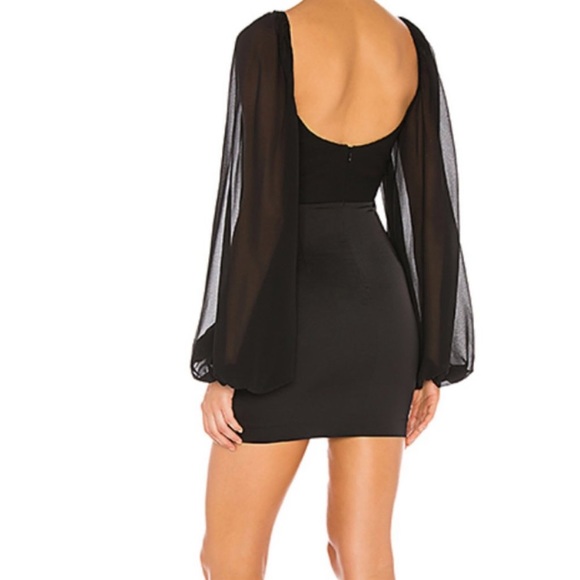 Revolve NBD Harry Mini Dress in Black Bustier Neck - Picture 4 of 4